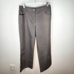 St. John Gray Lightweight Cotton Denim Jeans Size 12 High Rise Straight Leg